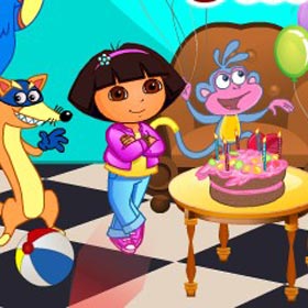 game Baby Dora Boots Birthday Party Decor