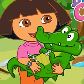 game Baby Dora Care Baby Crocodile