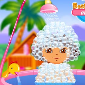 game Baby Dora Fun Bathing