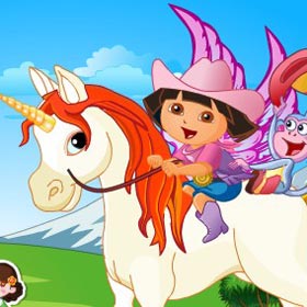 game Baby Dora On The Unicorn King