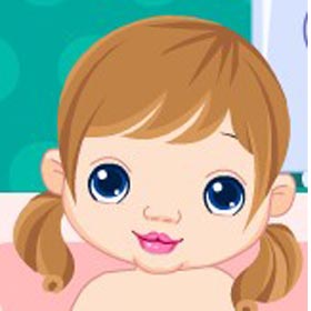 game Cute Baby Girl Bathing Time