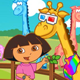 game Dora and Baby Giraffe Care