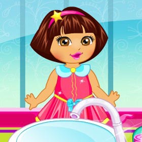 game Dora Baby Caring