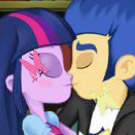 game Flash and Twilight sweet kissing