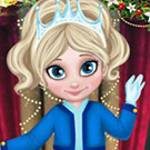 game Little Elsa Christmas Look