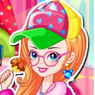 game Rainbow Girl With Lollipop