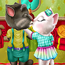 game Talking Tom and Angela Valentines Day Kissing